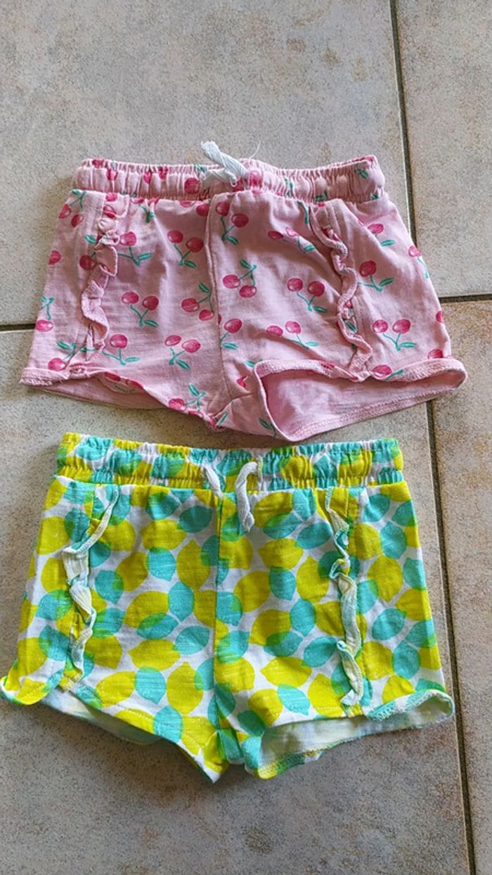 Lot de 2 shorts bébé fille