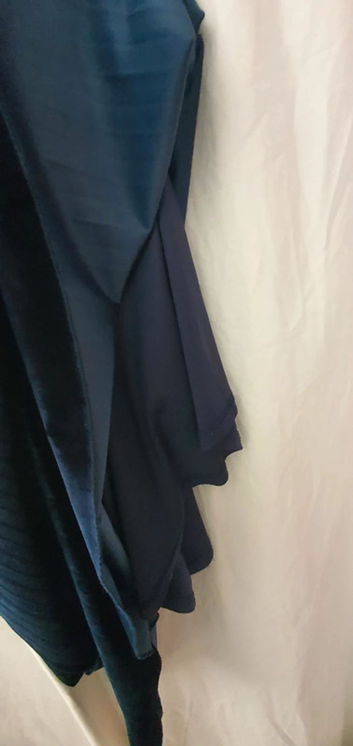 Jupe plissée velours bleu nuit - photo numéro 4