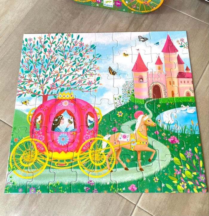 Puzzle 54 pièces, Djeco, le carrosse d'Elise - photo numéro 3