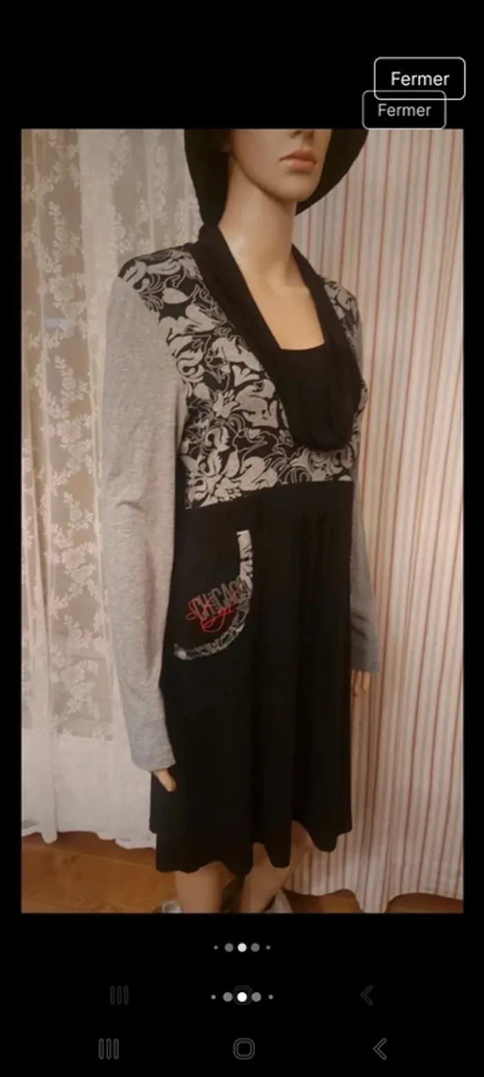 Jolie Robe Taifun noire et gris fr/be 42 - photo numéro 5