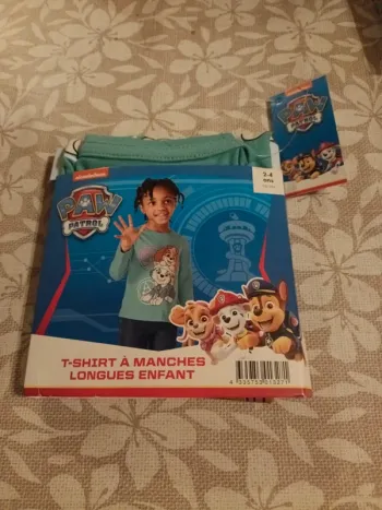 Tee-shirt fille manches longues paw patrol taille 2 4 ans