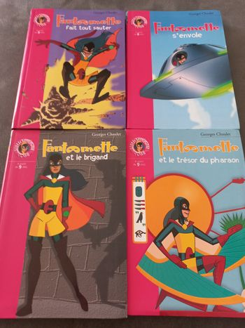 Lot 4 livres bibliotheque rose fantomette 