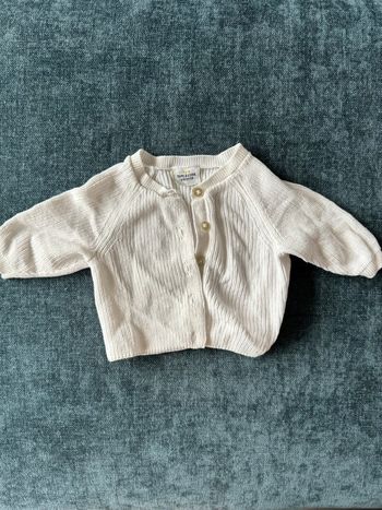 Gilet blanc bébé fille