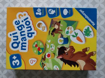 Jeu éducatif enfant “Qui mange quoi ?” – Animaux de la ferme – Dès 3 ans – Complet – Excellent état