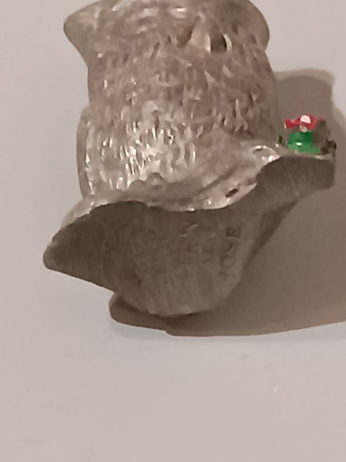 Chouette en étain à la rose - photo numéro 9