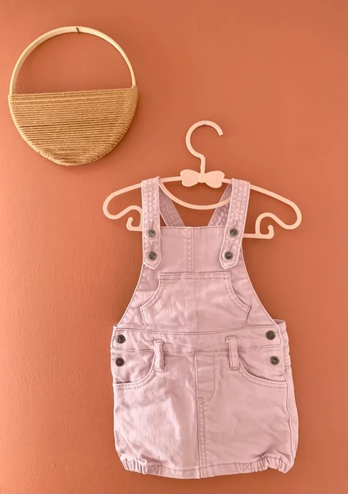 Robe en jean fille- rose - 12 mois - kitchoun