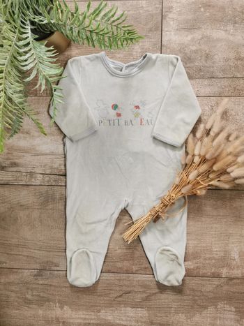 🌸Pyjama Petit Bateau gris 12mois 74cm
