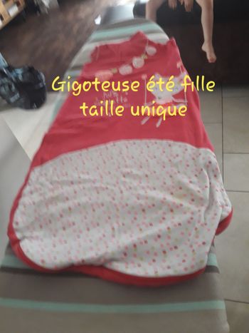 Gigoteuse été  fille 6/12 mois
