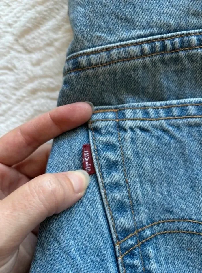 Jean Levi’s femme unisexe 505 Regular Fit straight droit taille haute 6XL/52 Bleu Mexico rare - photo numéro 3