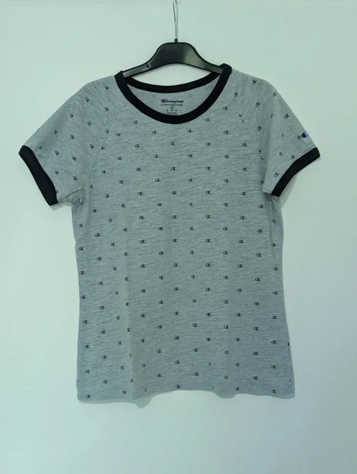 T-shirt Champion gris logo
