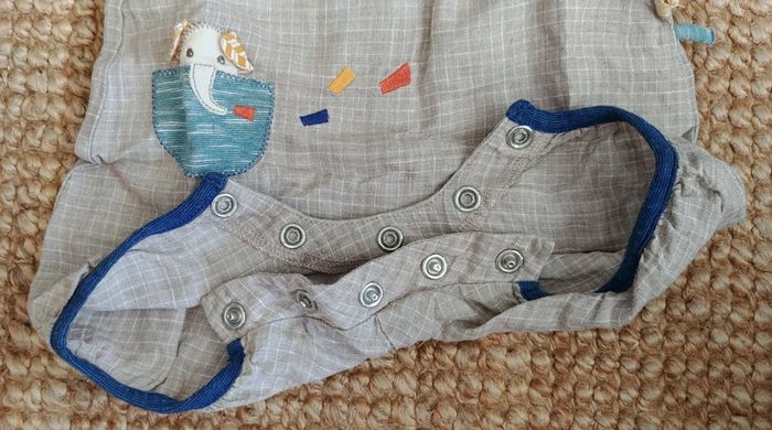 Ensemble salopette t.shirt Moulin Roty les Papoum 3 mois - photo numéro 3