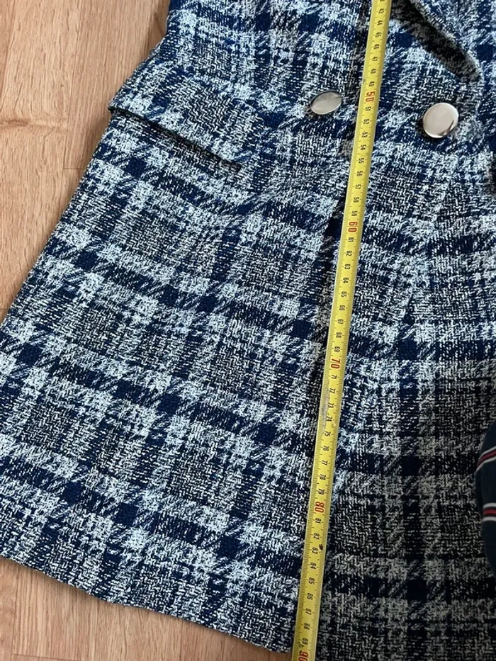 Zara veste blazer texturé /robe tailleur sans manches en tweed taille S - photo numéro 9