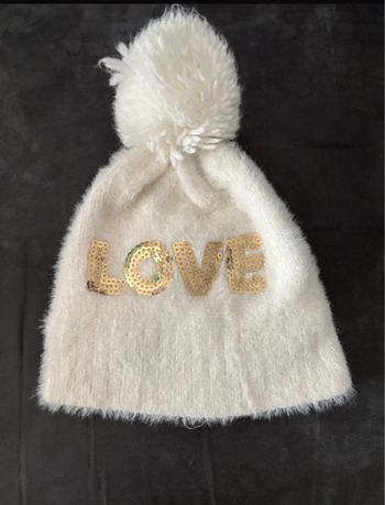 Bonnet chaud fille 50 cm 3/4 ans neuf