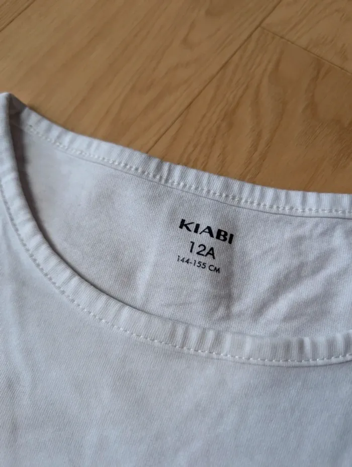 🤍 T-shirt blanc manches longues Kiabi – 12 ans - photo numéro 3