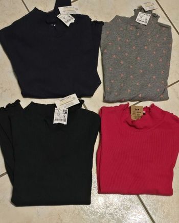 (Neufs non portés) 🏷 lot sous pull  ml 12ans fille 😍🥰