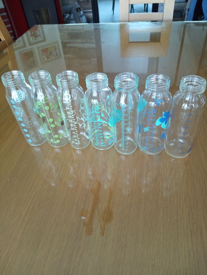 Lot de 7 biberons en verre - photo numéro 4