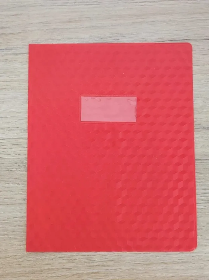 Lot 4 protège-cahier bleu rouge noir jaune - 17x22cm - photo numéro 5