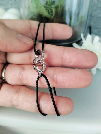 Bracelet cordon noir et Swarovski Element