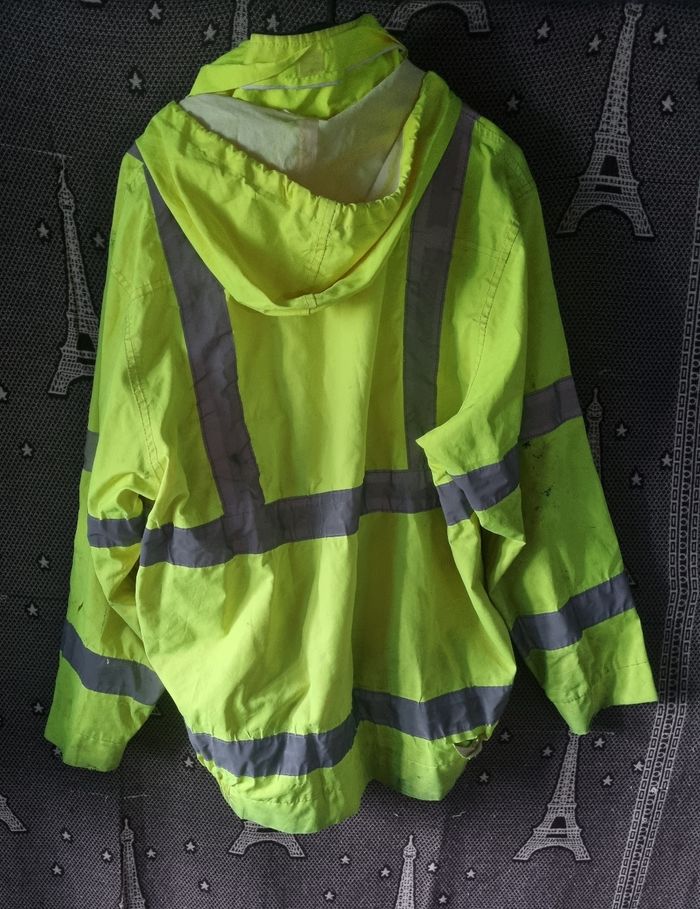 Veste de travail jaune fluo et bande réfléchissant taille L - photo numéro 8