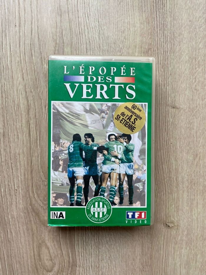 TF1 ASSE AS Saint-Étienne L'épopée des Verts Cassette Vidéo VHS Vintage Cinéma Collection Exclusive