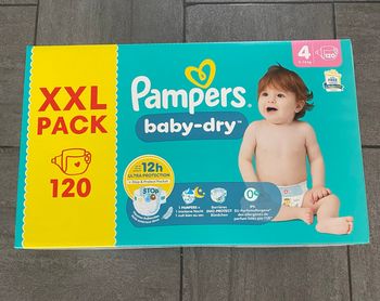 Pack de 120 couches Pampers baby dry taille 4 T4