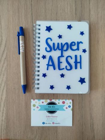 Ensemble carnet et stylo super AESH