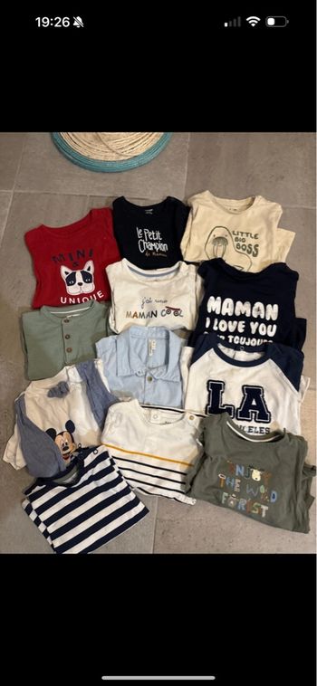 Lot vêtements manches longues 24 mois