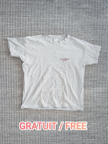 Tee-shirt gris chiné / B&C Collection - 44/XXL / Gratuit - Free