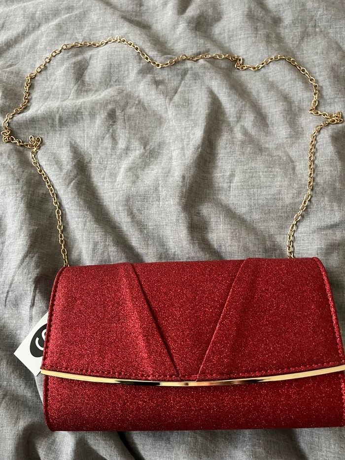 Pochette rouge argenté - photo numéro 6