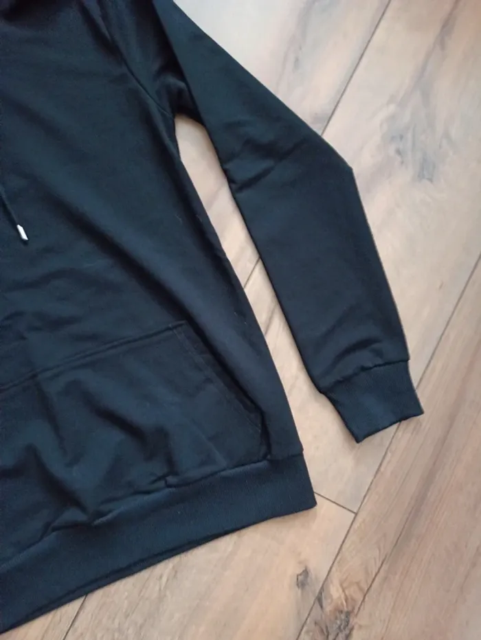 Pull à capuche homme noir manches longues xs - photo numéro 3