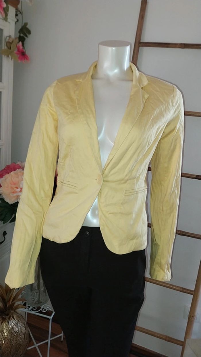 Blazer/ Veste excellent état by Kilky jaune taille S - photo numéro 3
