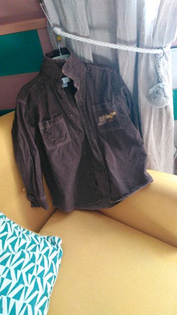 Chemise velours, Snow.