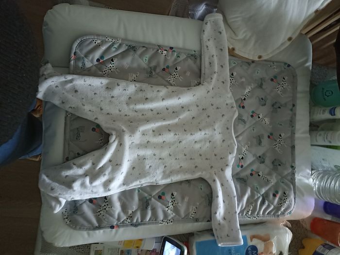 Pyjama blanc gris - photo numéro 2