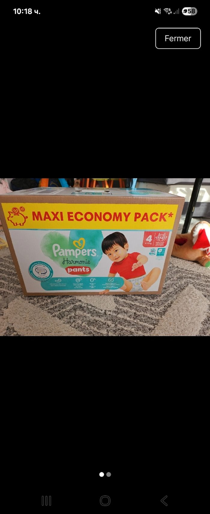 Couches pampers harmonie taille 4