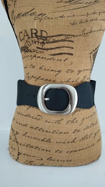 Ceinture noire élastique 75/80 cm femme