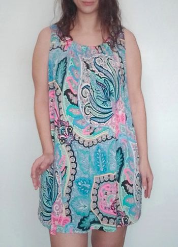 Robe courte fluide colorée rainbow TU