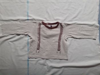 Sweet beige motif bretelles marrons