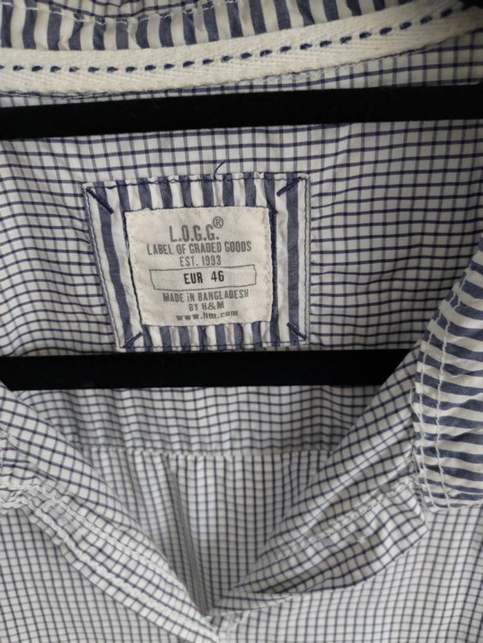 H&M chemise blanc et marine 46 - photo numéro 4