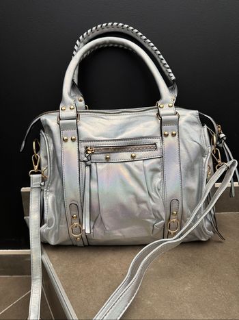 Sac bowling blanc  argenté format A4