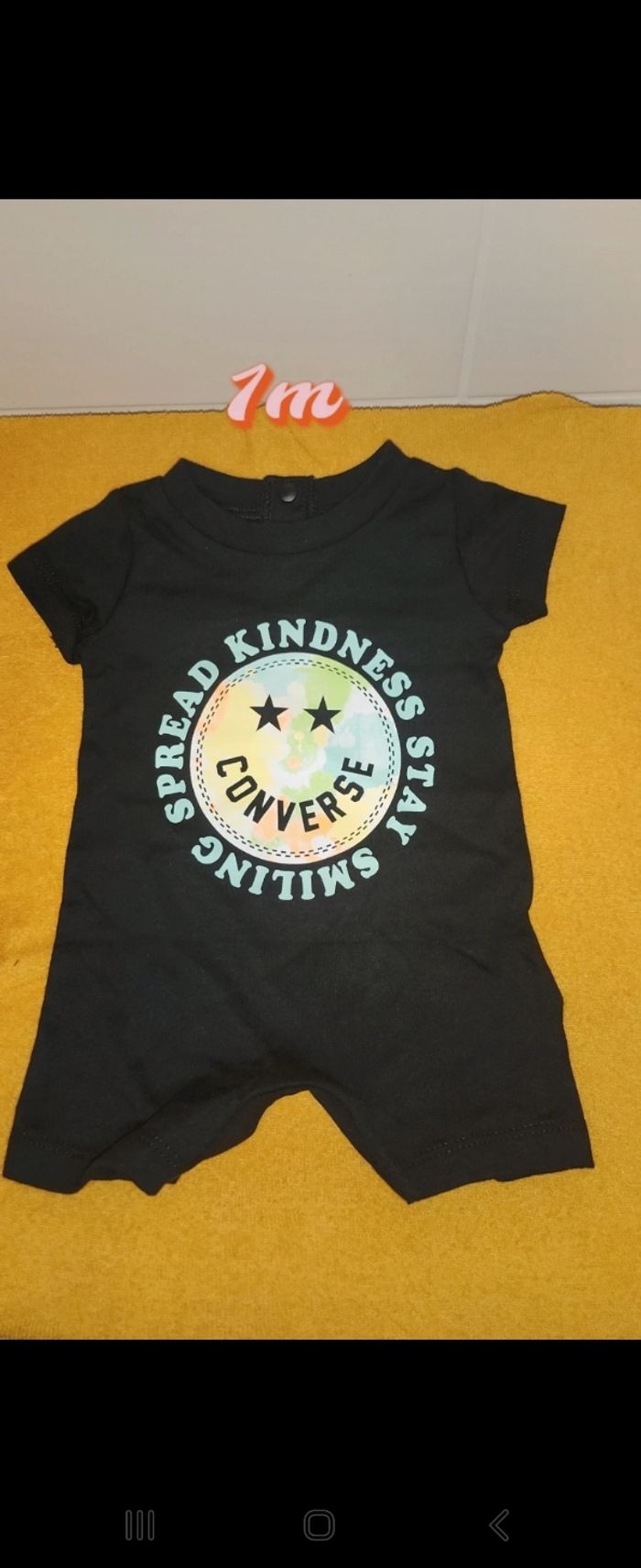 Ensemble barboteuse converse 56 cm