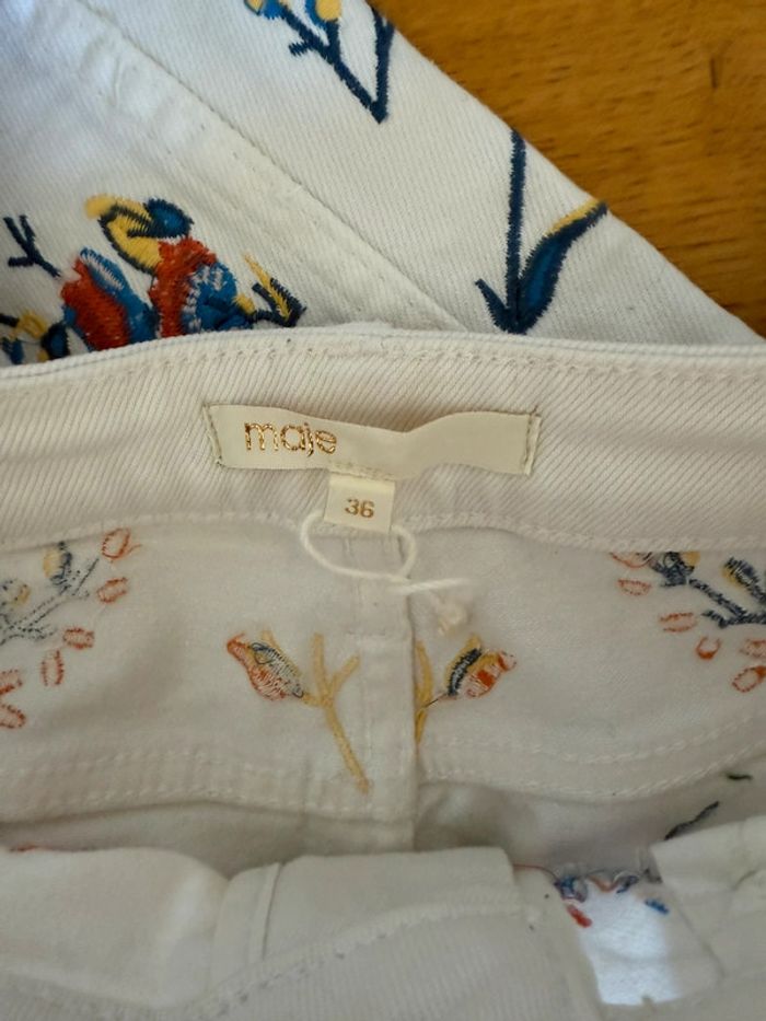 Pantalon blanc droit maje taille 36 neuf sans étiquette - photo numéro 8