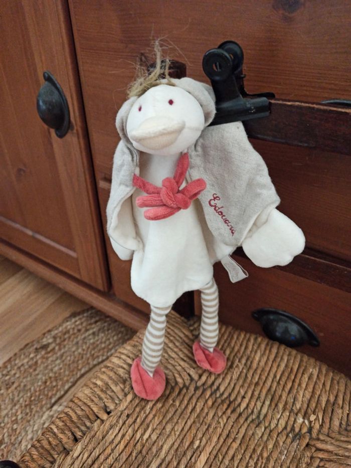 Doudou Edouard canard beige moulin roty tbe - photo numéro 4