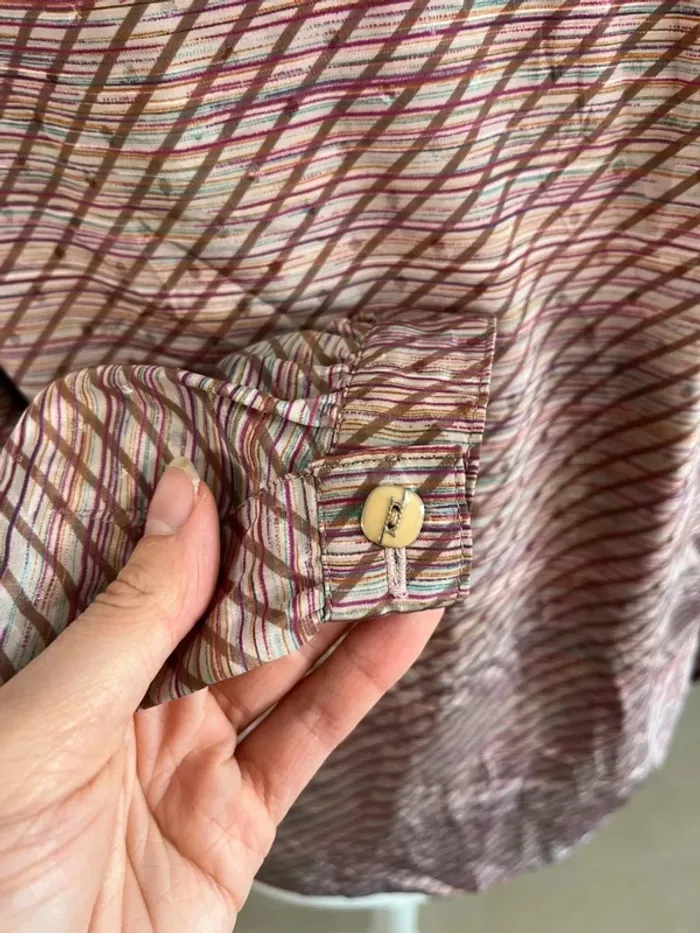 Blouse rayée rosé vintage japonais - photo numéro 6