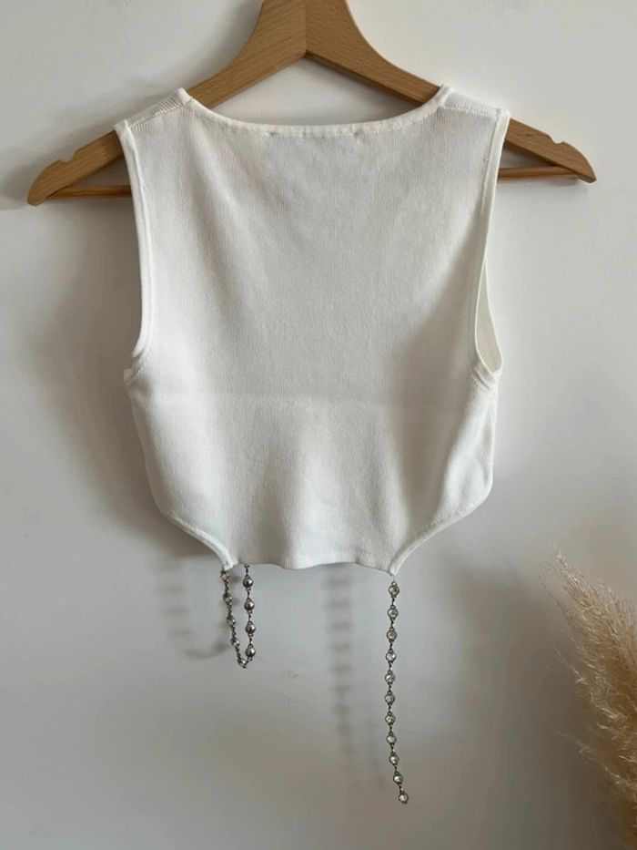Crop top blanc Zara - photo numéro 5