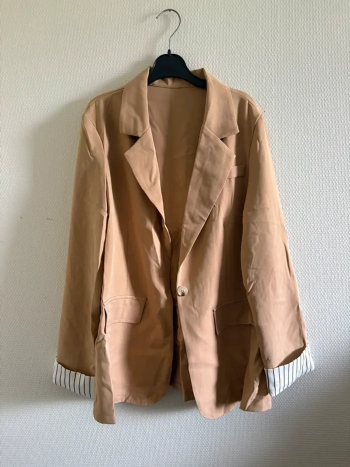 Veste blazer légère beige