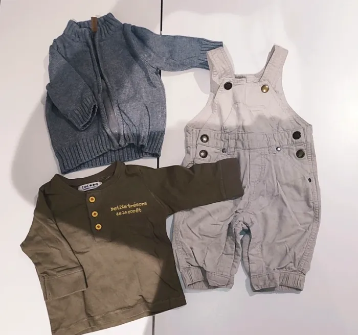 Lot de 3 ensembles garçon, 3 mois, 8 pièces - photo numéro 13