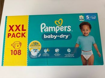 108 couches Pampers baby dry taille 5