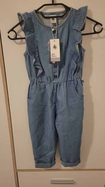 NEUF Petit Bateau combinaison en jean léger 6 ans