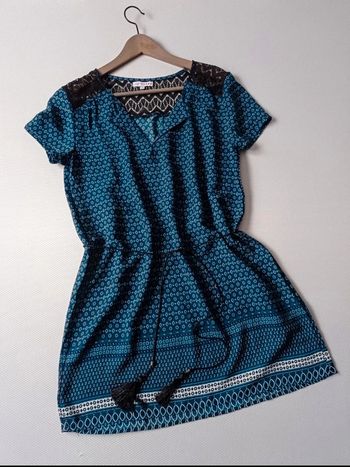 Robe bleu et noire été 40