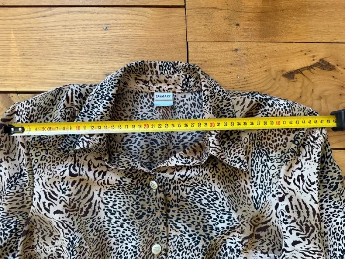 Chemisier vintage léopard en très bon état taille 40-42 damart - photo numéro 8